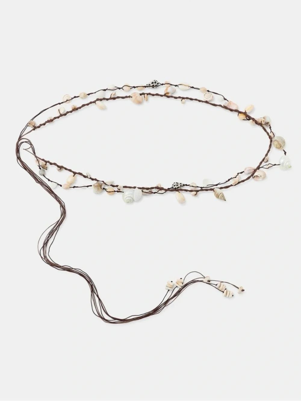 Zara Shell Cord Belt in Brown. Size US 32. Brand new!